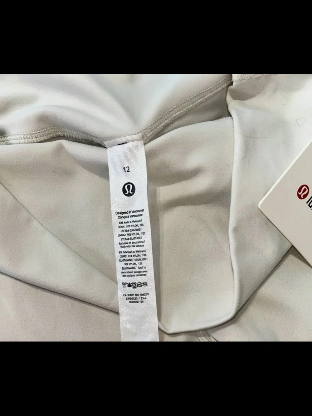 NWT*LULULEMON*SIZE 12*ALIGN HIGH RISE 25”LENGTH PANT*AUTHENTIC*BONE/IVORY*$98